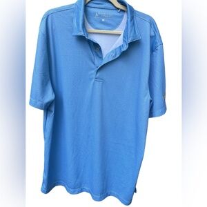 💙⛳️Bermuda Sands size L golf shirt with cool blue/yellow dot pattern. MINT!